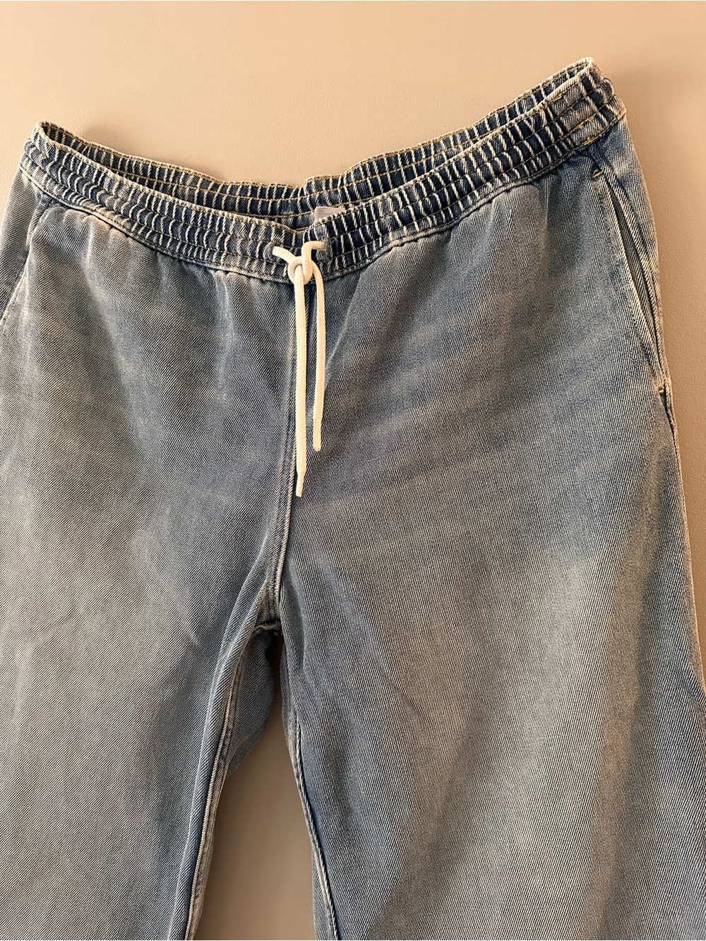 Divided Men's Relaxed Light Blue Drawstring Jeans